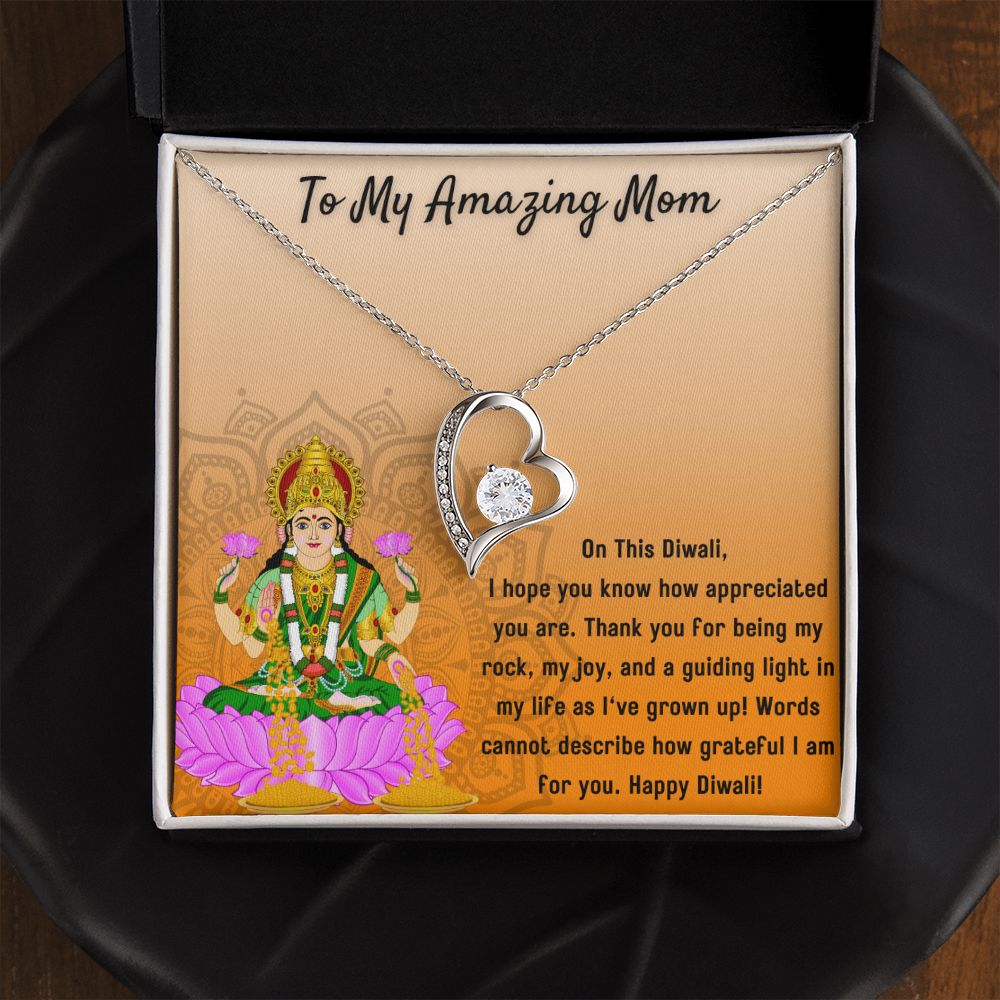 To My Amazing Mom I Forever Love You Blessed by Goddess Lakshmi Necklace Set