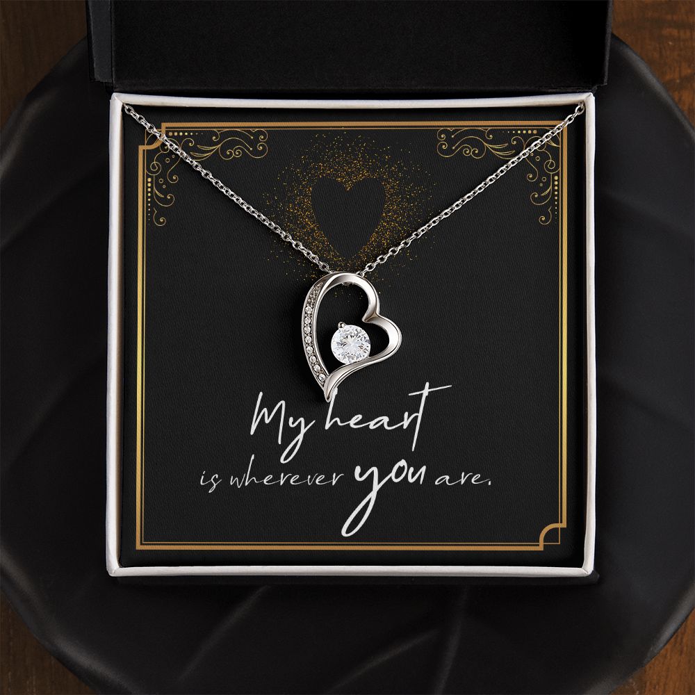 My Heart is where you are Dazzling Forever Love Necklace, perfect for Valentine's Day