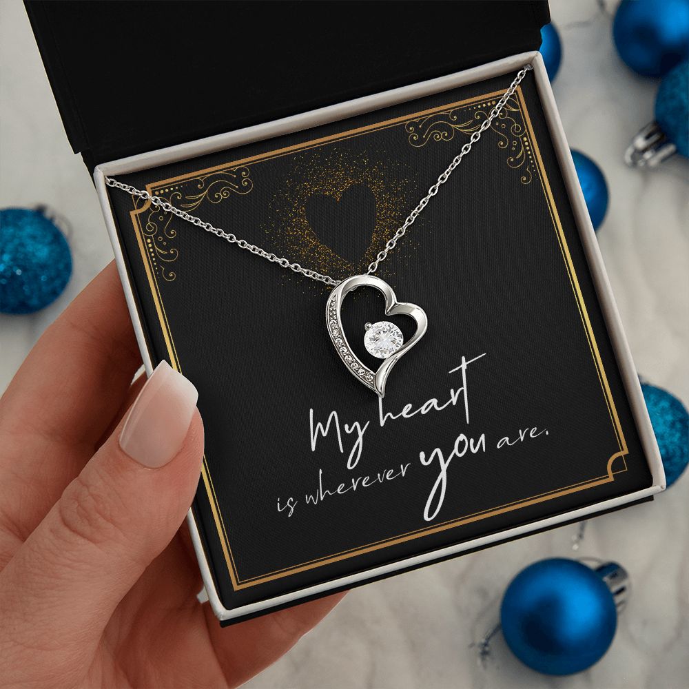 My Heart is where you are Dazzling Forever Love Necklace, perfect for Valentine's Day