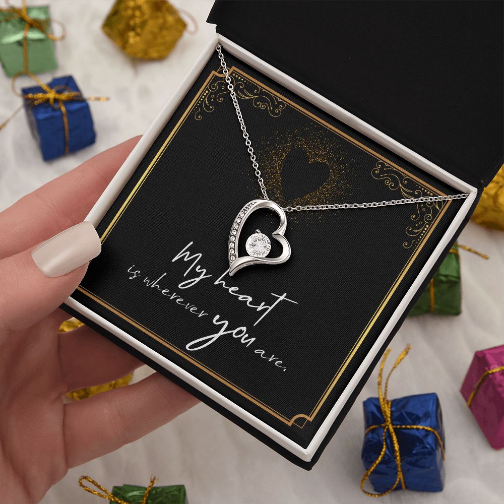 My Heart is where you are Dazzling Forever Love Necklace, perfect for Valentine's Day