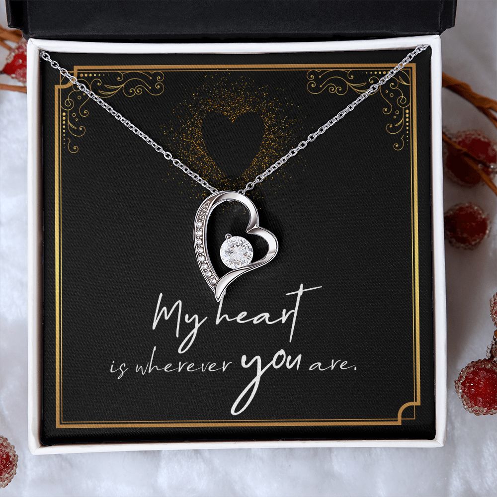My Heart is where you are Dazzling Forever Love Necklace, perfect for Valentine's Day