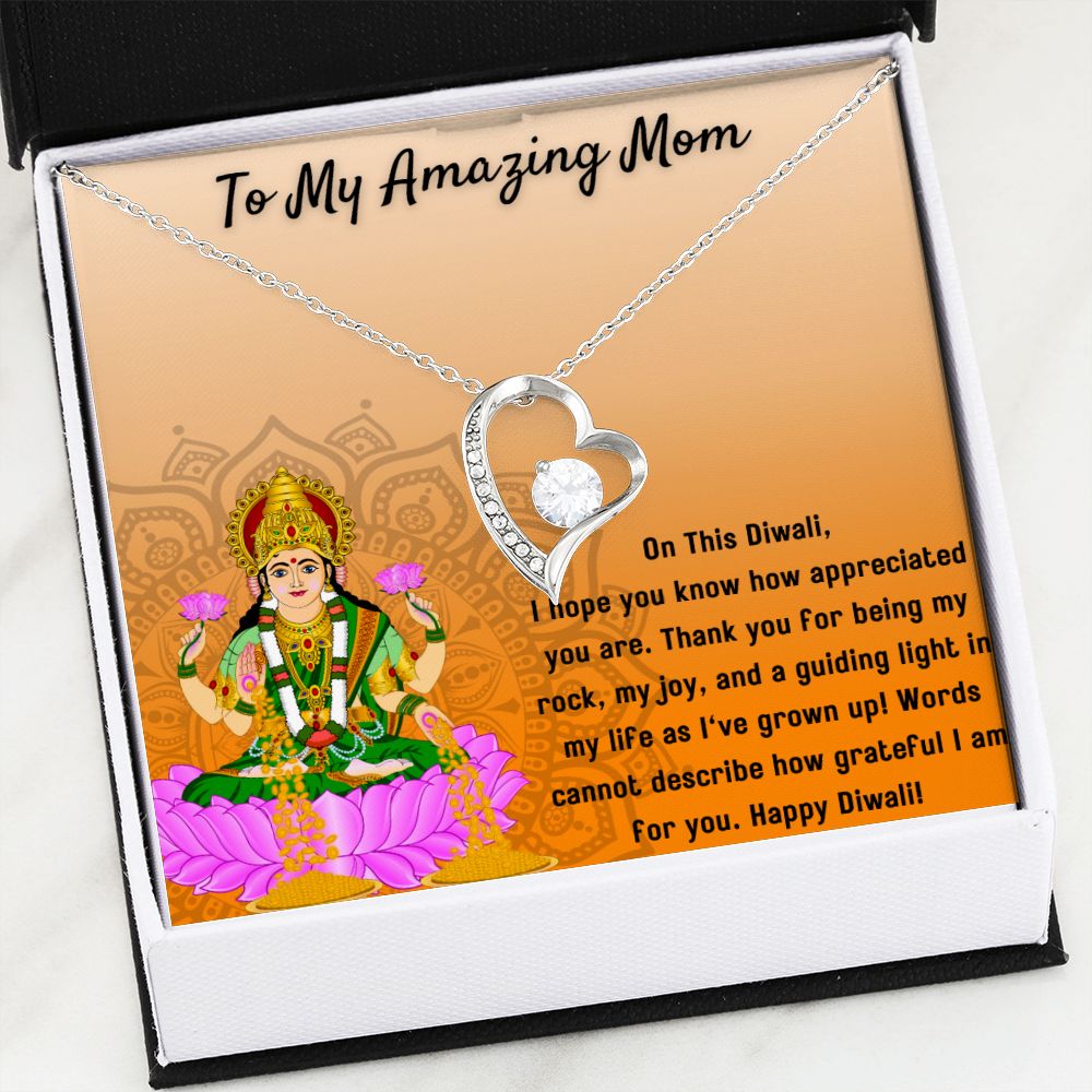 To My Amazing Mom I Forever Love You Blessed by Goddess Lakshmi Necklace Set