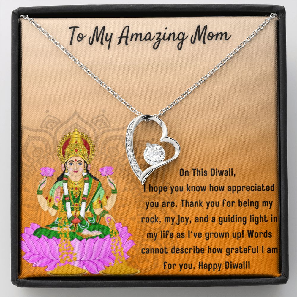 To My Amazing Mom I Forever Love You Blessed by Goddess Lakshmi Necklace Set