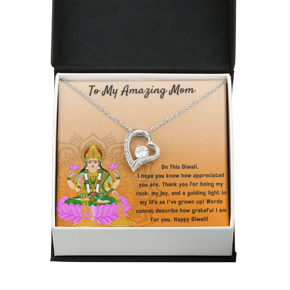 To My Amazing Mom I Forever Love You Blessed by Goddess Lakshmi Necklace Set