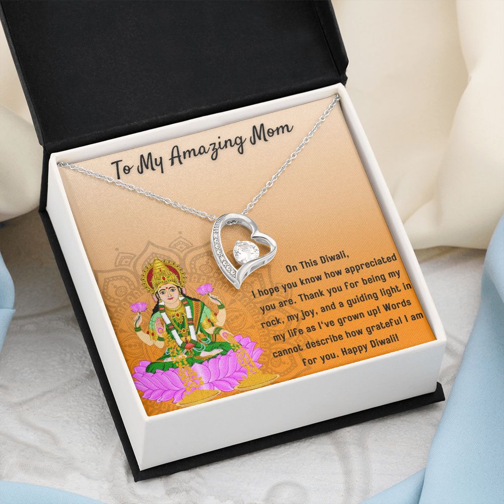 To My Amazing Mom I Forever Love You Blessed by Goddess Lakshmi Necklace Set