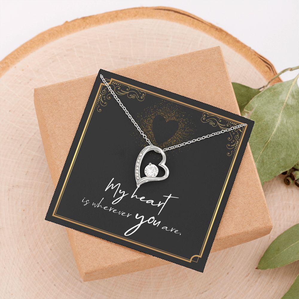 My Heart is where you are Dazzling Forever Love Necklace, perfect for Valentine's Day