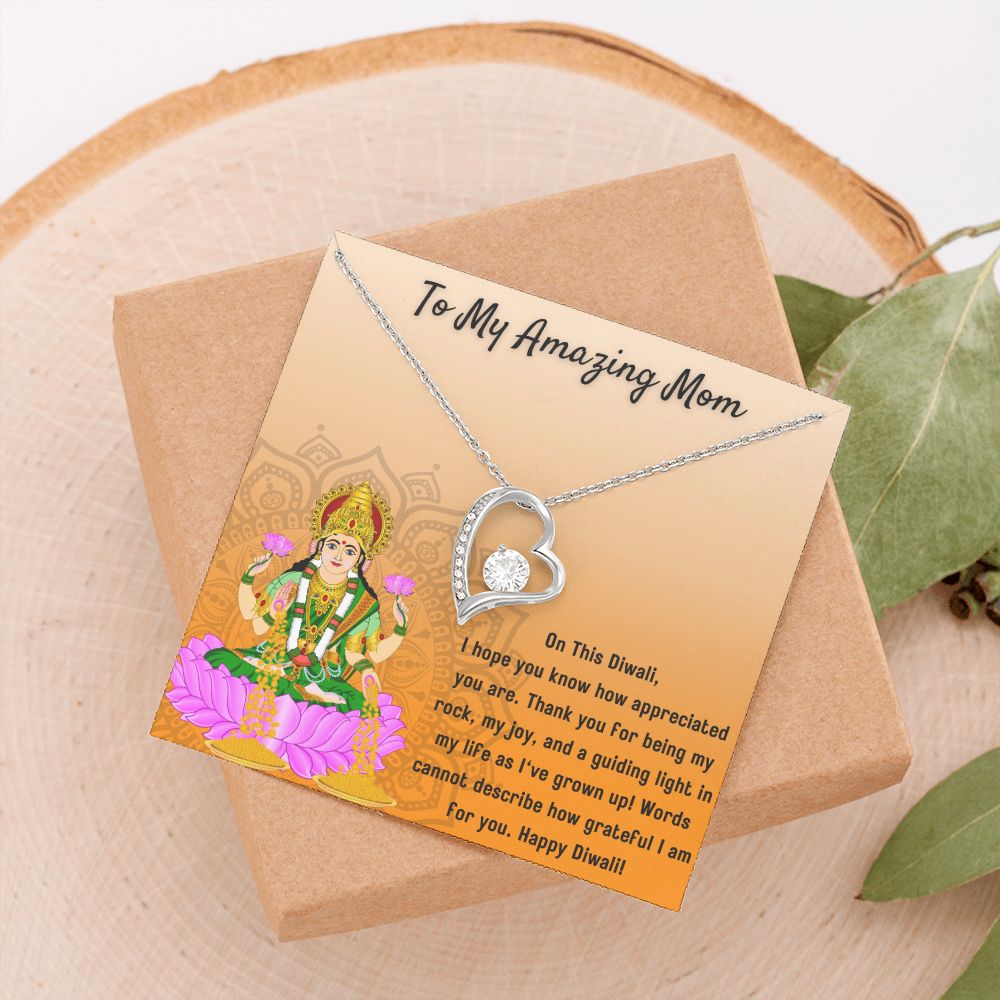 To My Amazing Mom I Forever Love You Blessed by Goddess Lakshmi Necklace Set