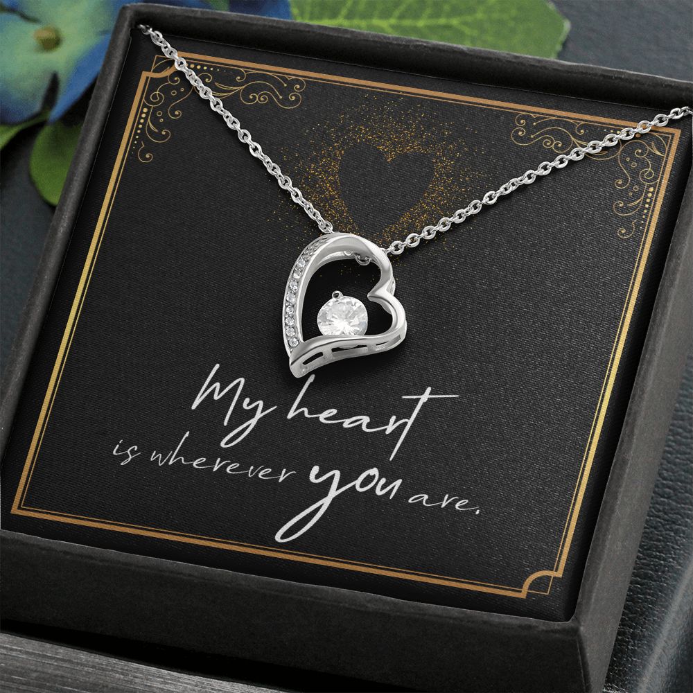 My Heart is where you are Dazzling Forever Love Necklace, perfect for Valentine's Day