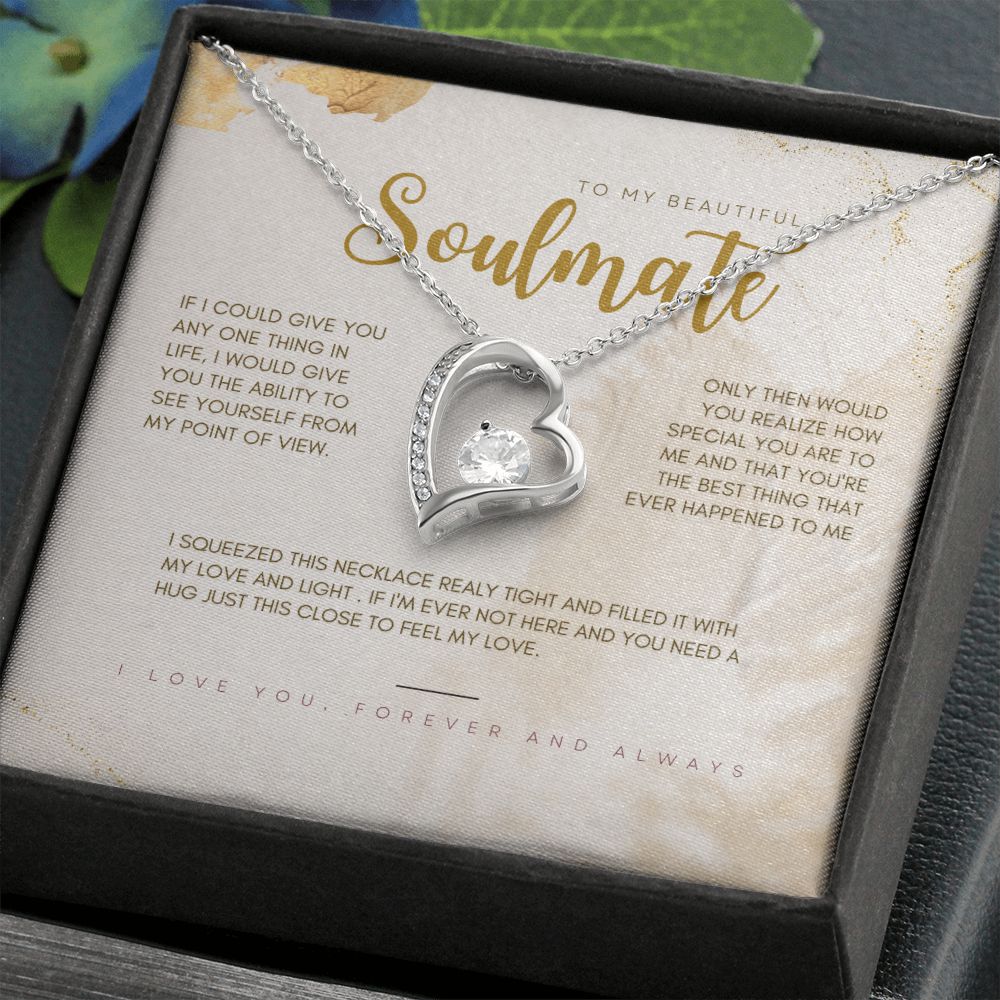 To My Beautiful Soulmate Forever Love Necklace, Valentine's Day Gift for Her