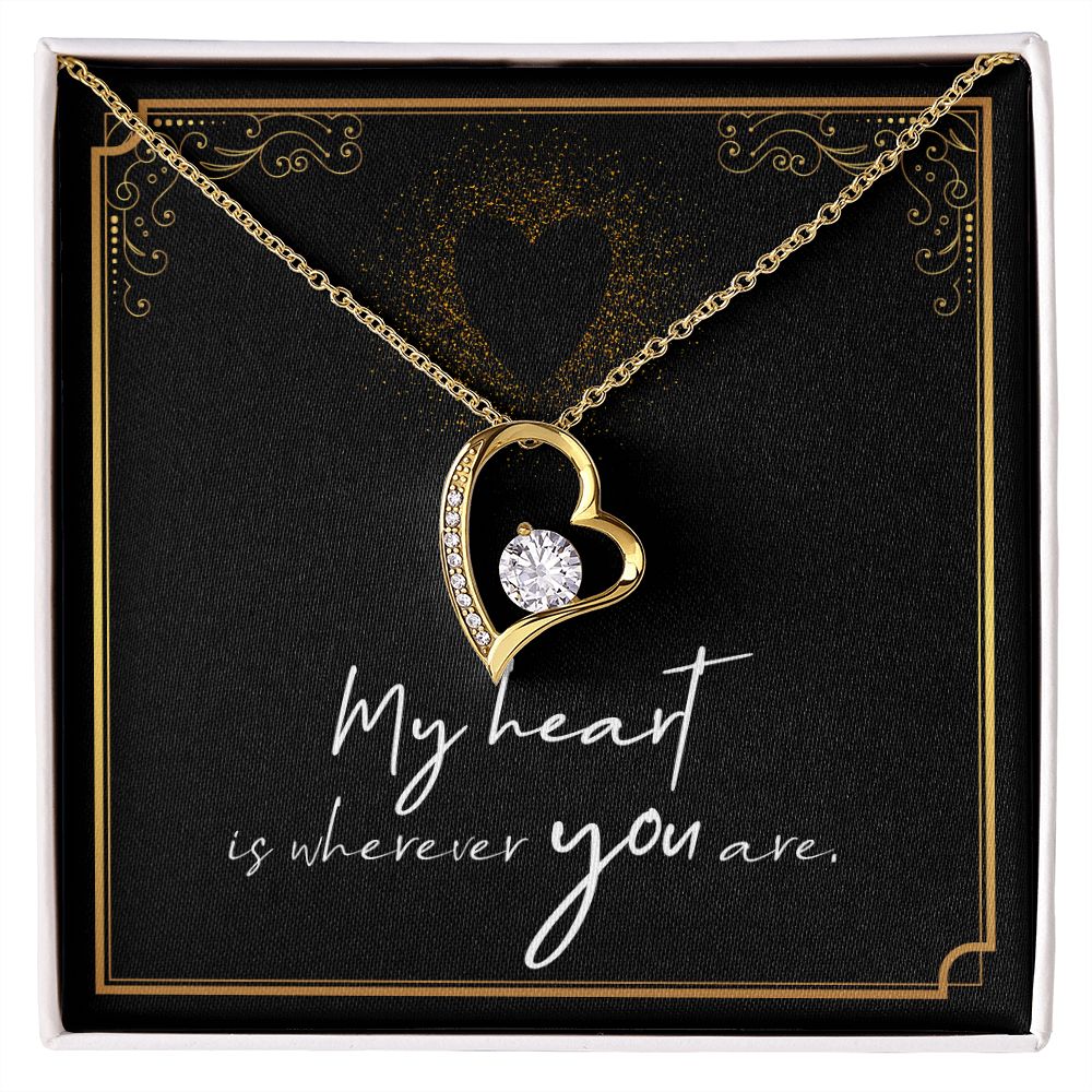 My Heart is where you are Dazzling Forever Love Necklace, perfect for Valentine's Day