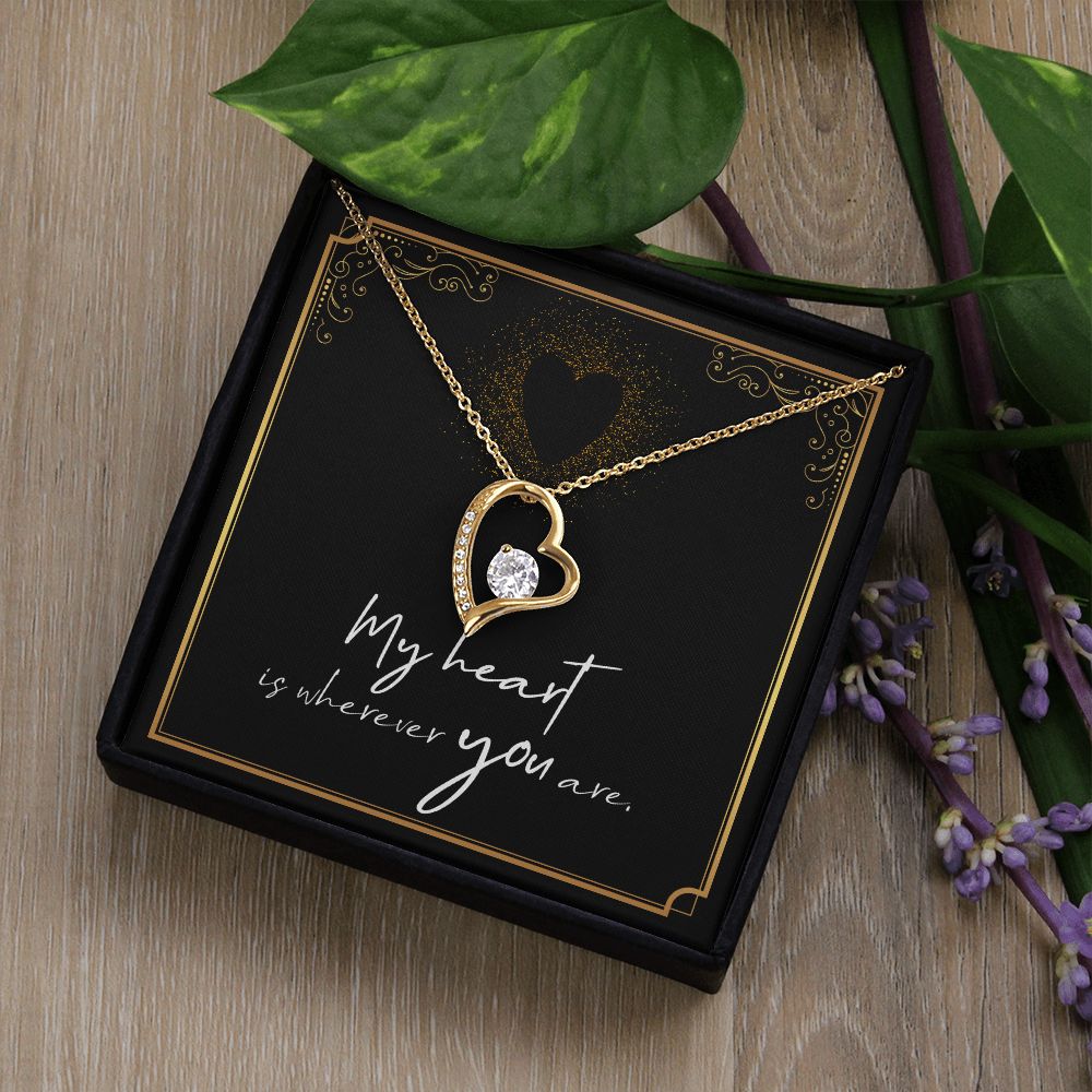 My Heart is where you are Dazzling Forever Love Necklace, perfect for Valentine's Day