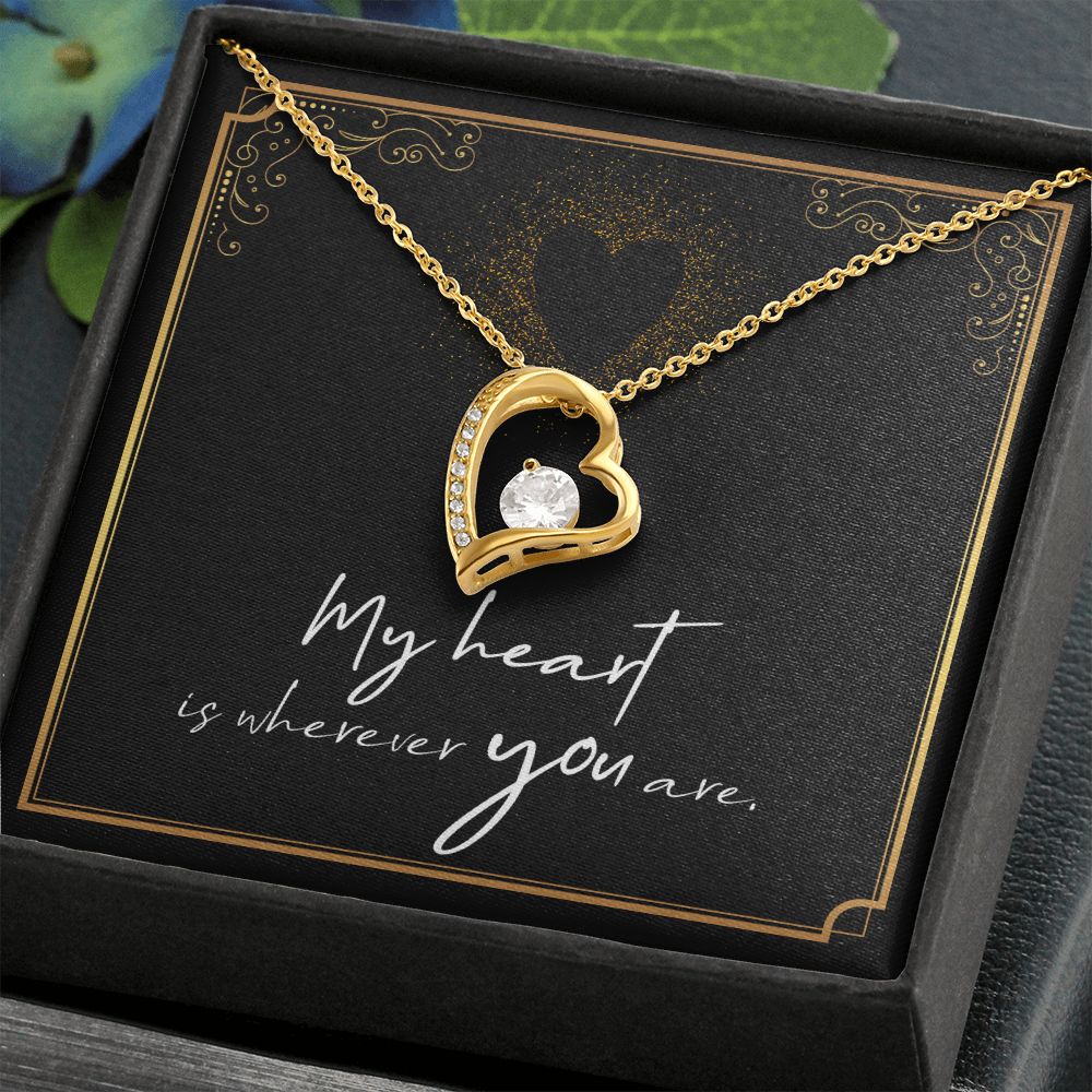 My Heart is where you are Dazzling Forever Love Necklace, perfect for Valentine's Day