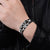 Skull Leather Punk Bracelet Gothic Rock Hip Hop Bangle