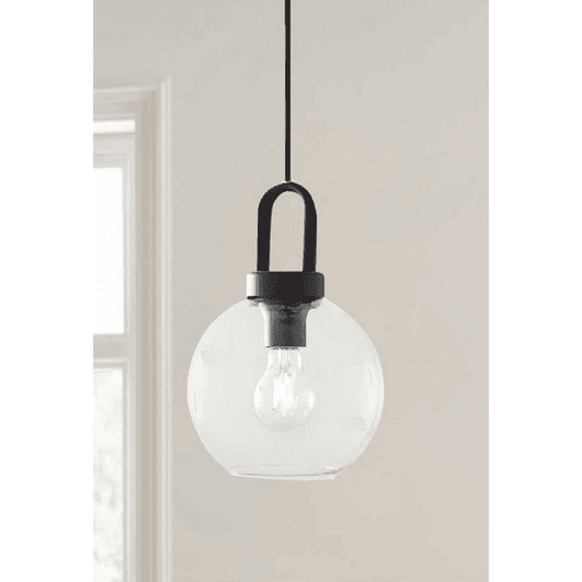 Globe Pendant Light, Matte Black Finish