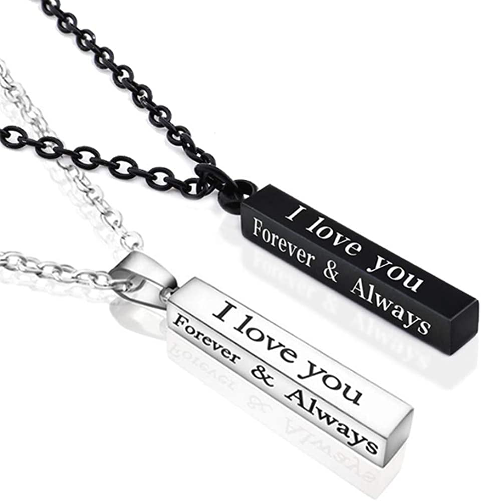 Always and Forever Necklace for Couples Stainless Steel