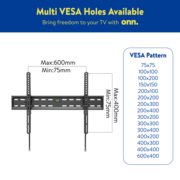 Tilting TV Wall Mount for 50" to 86" TV's, up to 12° Tilting