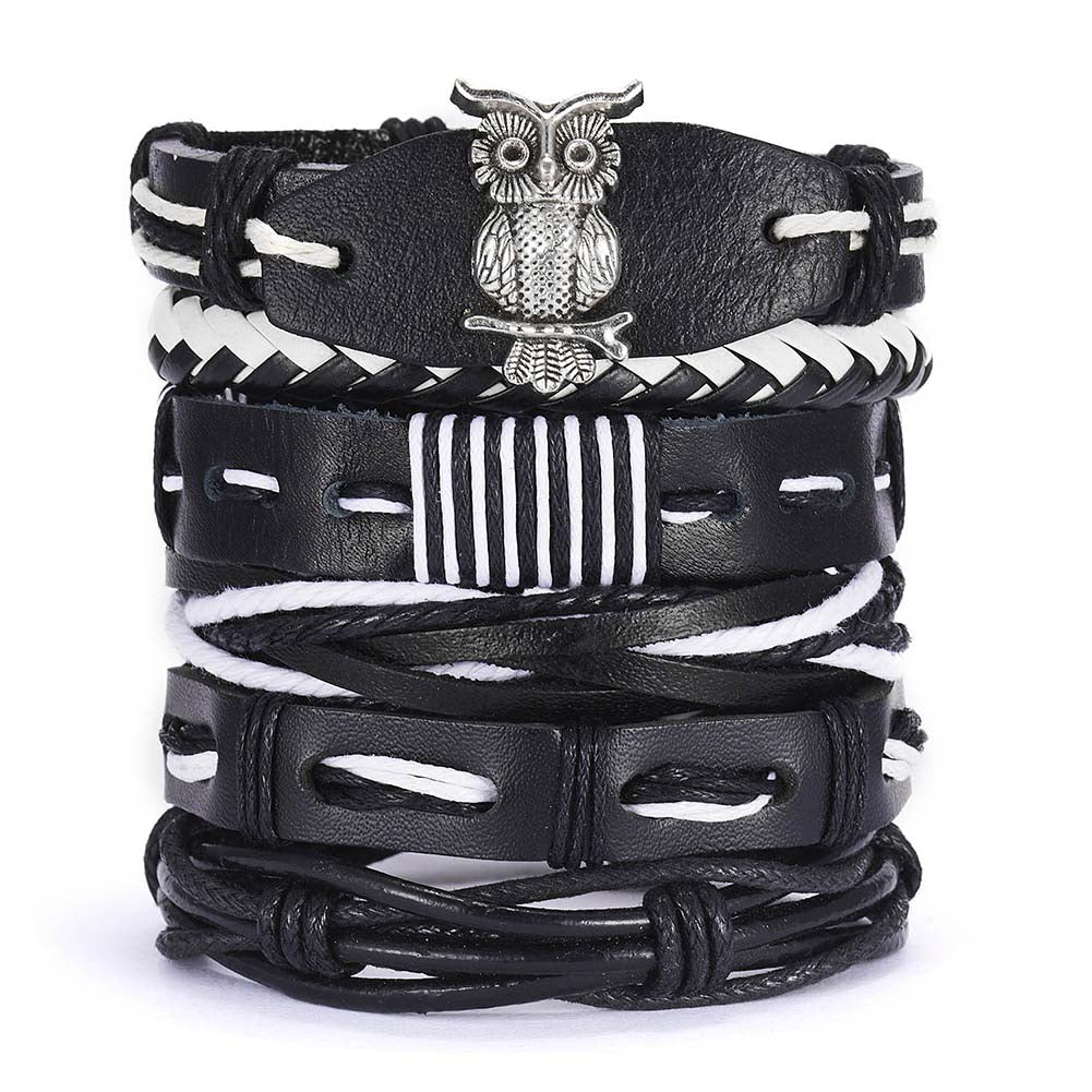 Multilayer Leather Bracelets Set For Men