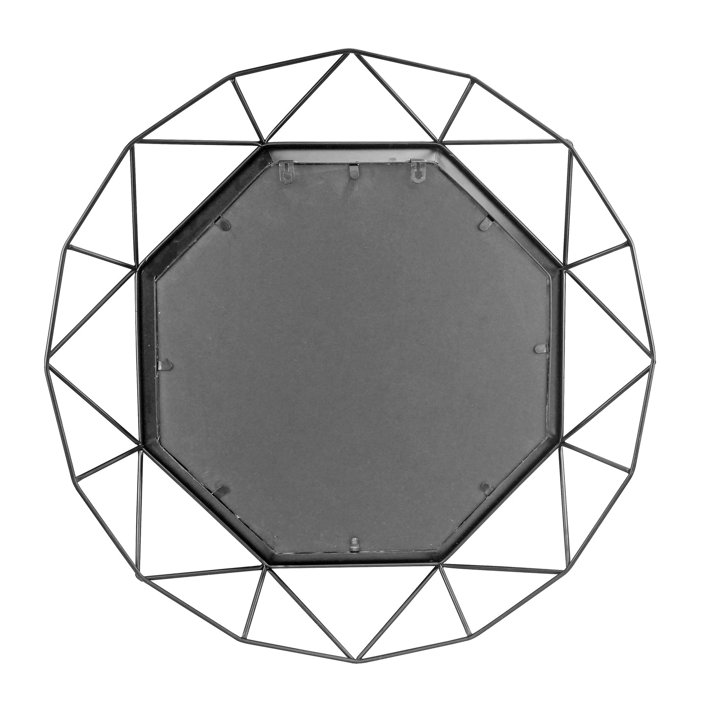 28.3"  Modern Geometric Metal Wall Mirror