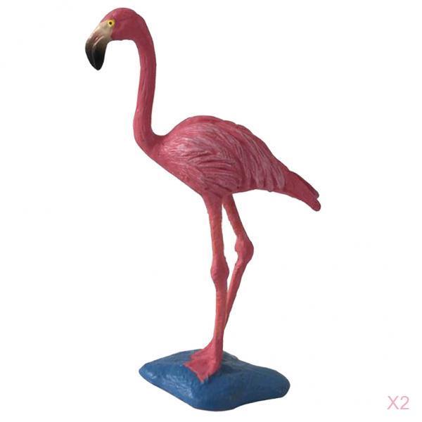 Set of 2 Lovely Garden Pink Flamingo Statue