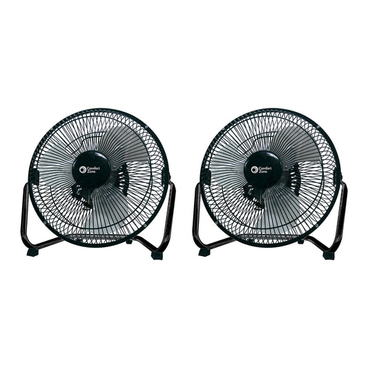 9 Inch 3 Speed Portable High Velocity Air Cooling Floor Fan, Black