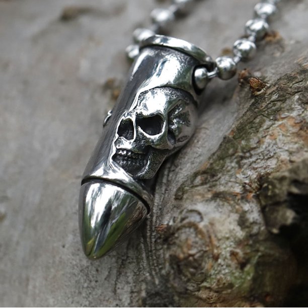 Home Punk Necklace Stainless Steel Gothic Jewelry Long Chain Cool Rock Skull Pendant Necklace