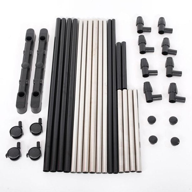 Adjustable Double Rod Garment Rack Rolling Bar -for Clothes Hanger Shoes