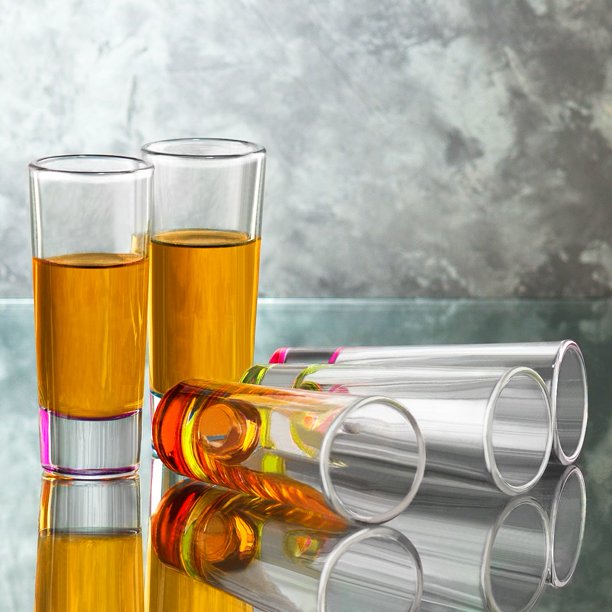 Colored Glass 2 oz. Shooter (Set of 6) Party Shot Glass