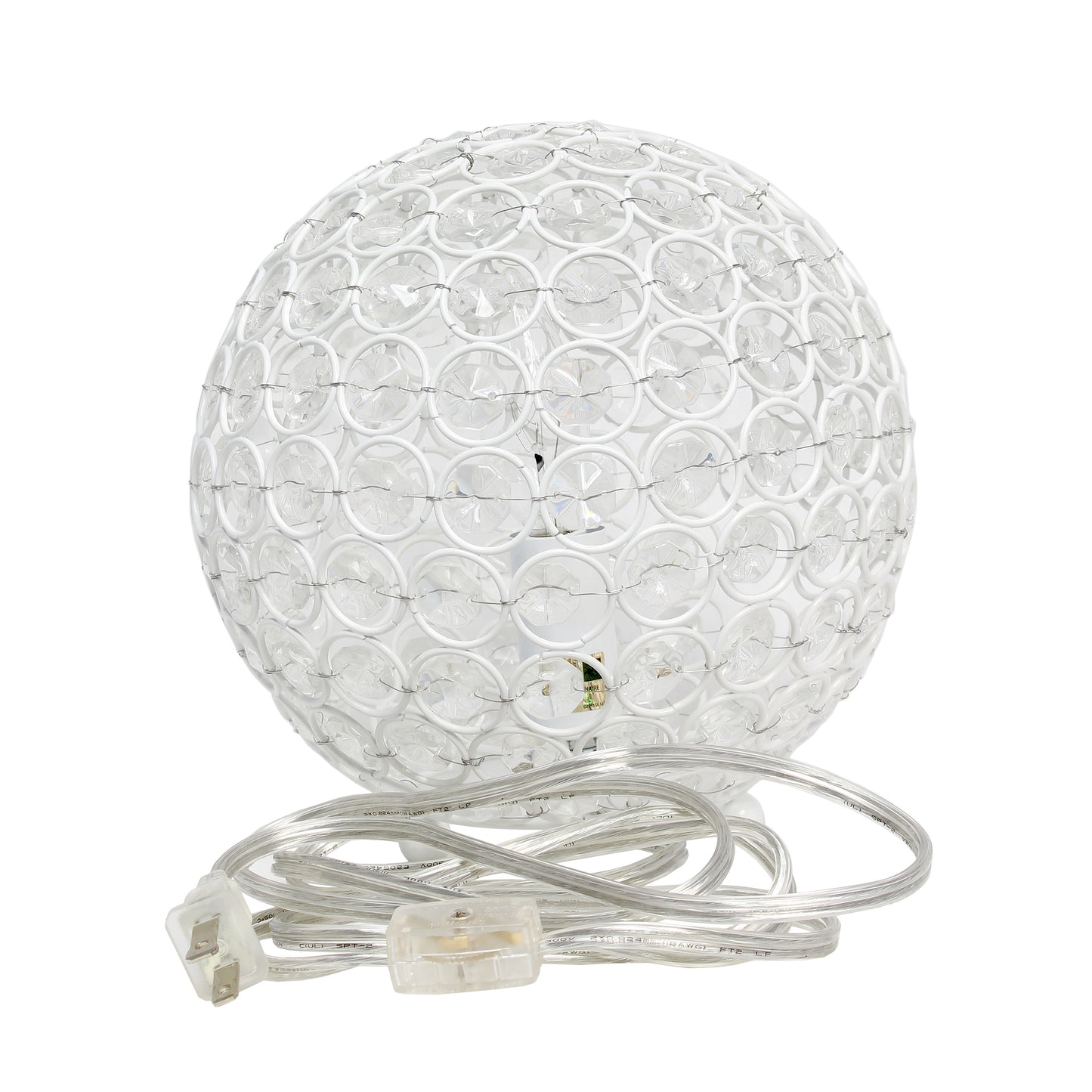 Elegant Designs Elipse 8 Inch Crystal Ball Sequin Table Lamp