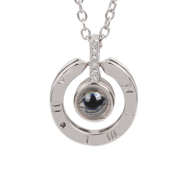 I Love You Necklace  100 Languages Heart Love Necklace Valentines Gift for Women- Silver