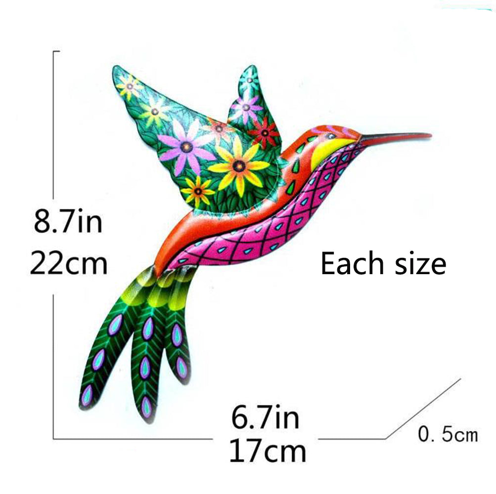 4 pcs Metal Hummingbird Wall Decoration