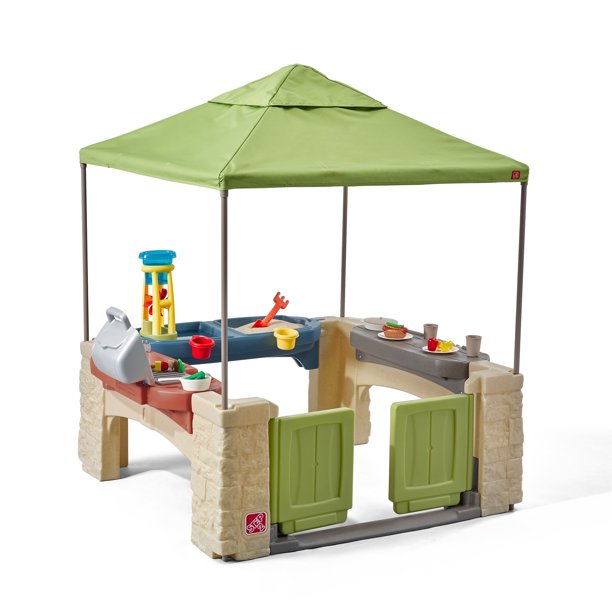 Step2 All-Around Playtime Patio with Canopy with 16 Play Accessories