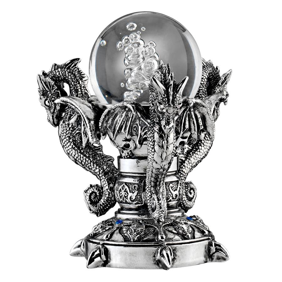 Dragons of Corfu Castle Mystic Glass Globe Sculpture