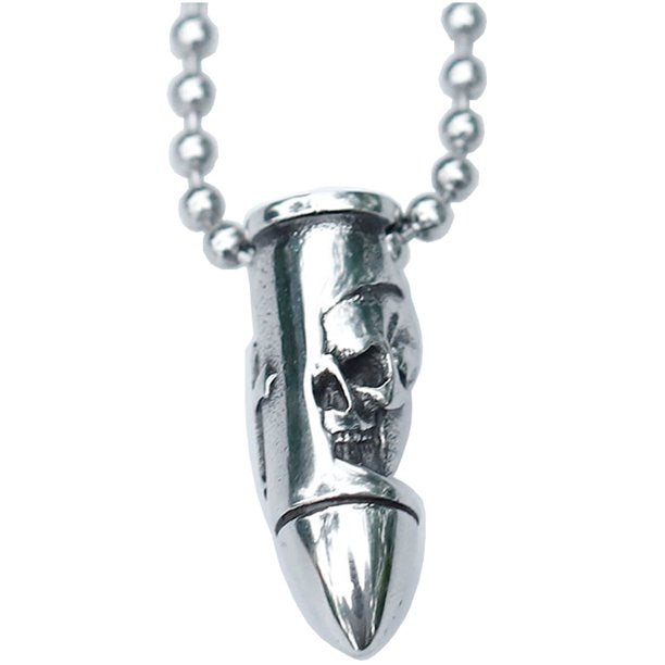 Home Punk Necklace Stainless Steel Gothic Jewelry Long Chain Cool Rock Skull Pendant Necklace