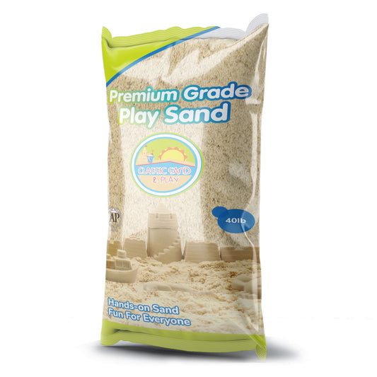 Classic Sand & Play Sand for Sandbox, Table, Therapy & Outdoor Use - 40 lbs