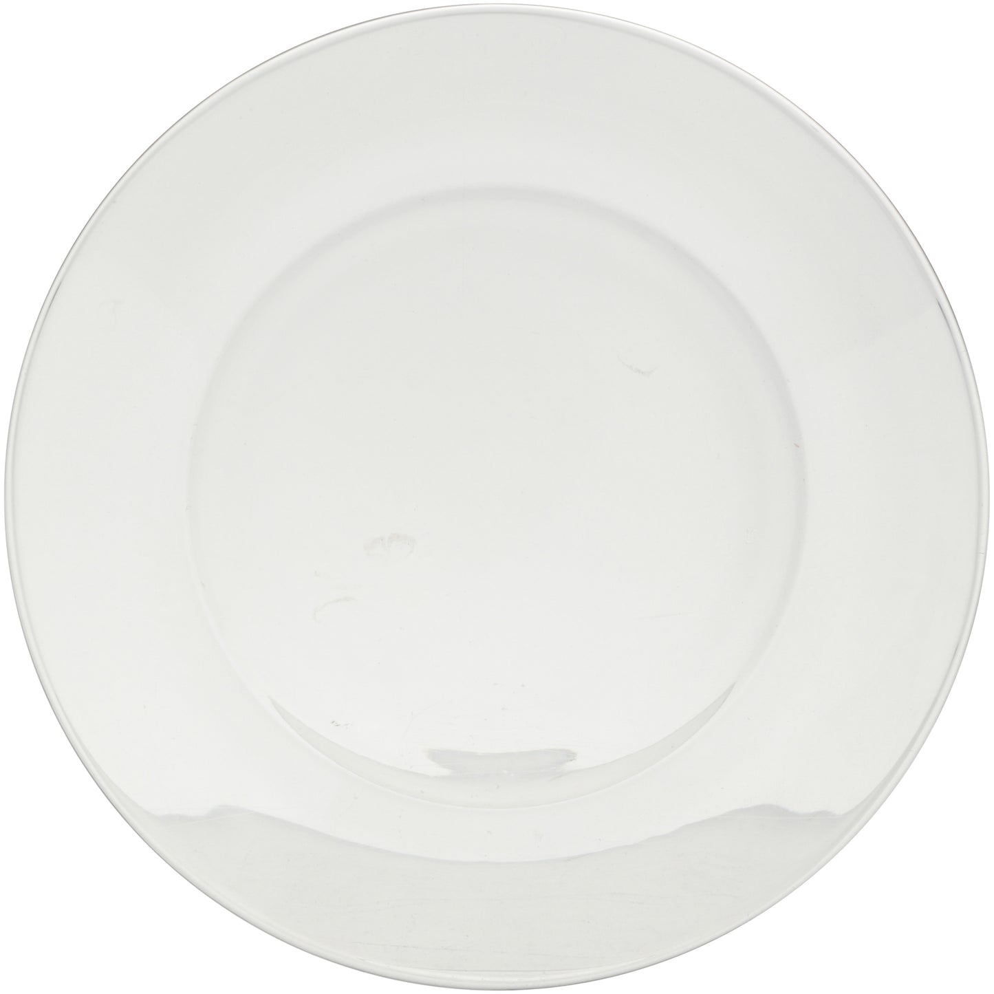 Set of 12 Round Glass Dinner Plates
