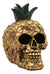 6" Hawaiian Tropical Pineapple Golden Skull Figurine