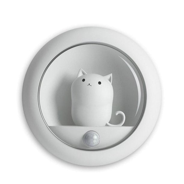 Motion Sensor Cat Night Light -White