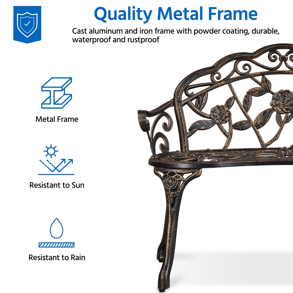 Outdoor Durable Aluminium Garden Bench