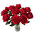 12 Pcs Artificial Rose Flowers Red Blossom Rose Flowers w/ Stem Rose Bouquets, Red B