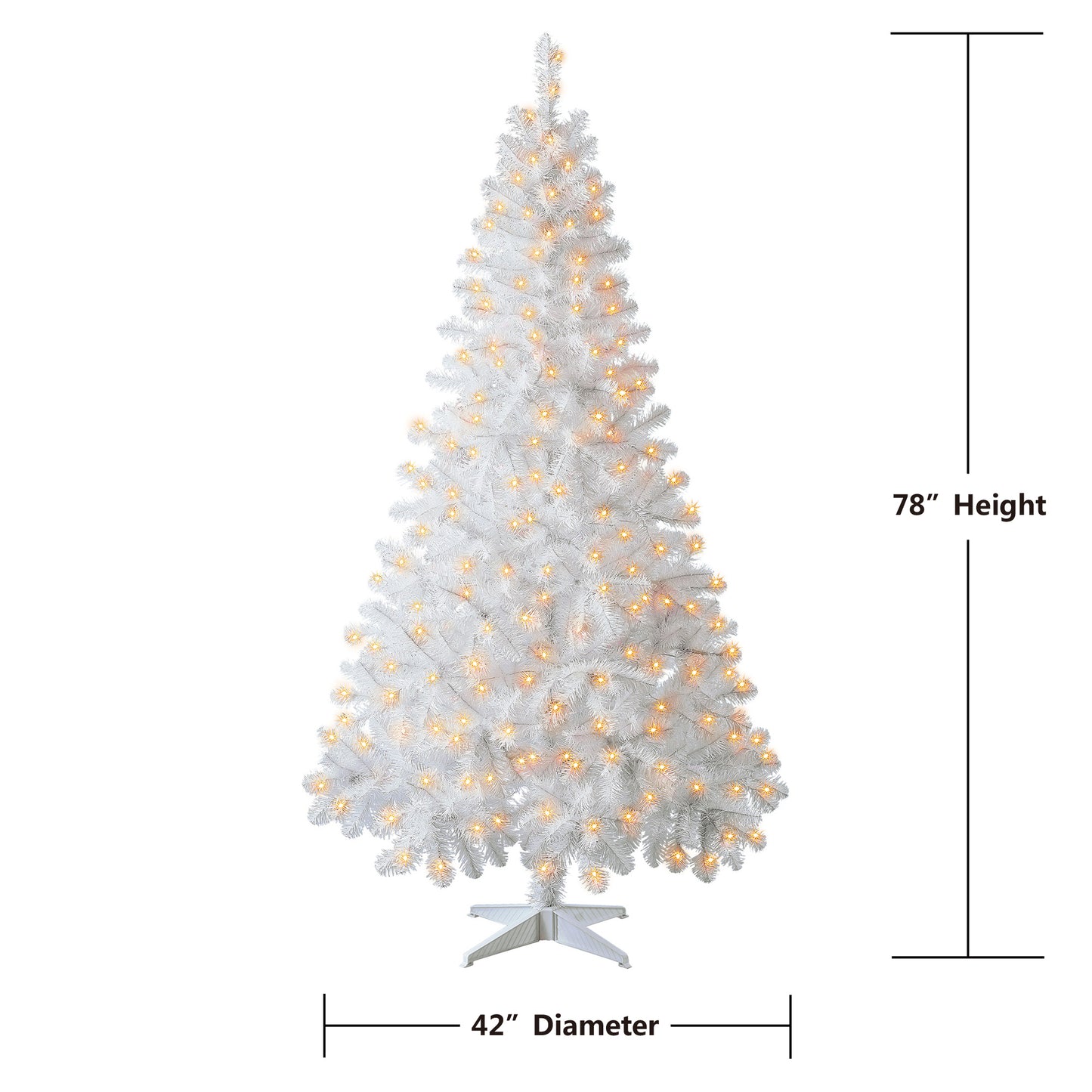 Christmas Time Prelit 300 Incandescent Lights, Madison Pine Artificial Christmas Tree, 6.5'