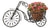 Vintage Style Plant Holder, Bicycle Flower Pot Cart Holder