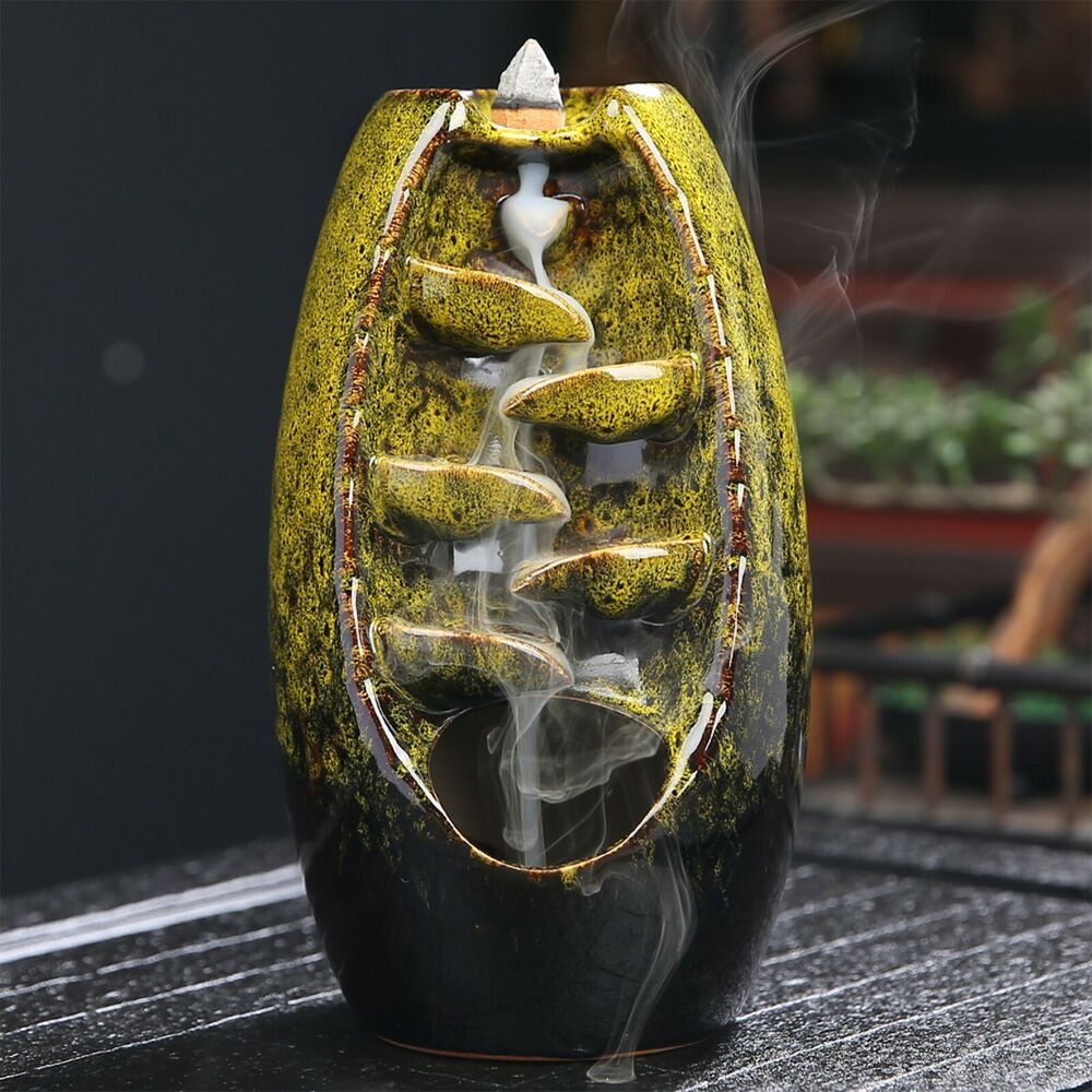 Waterfall incense burner, Backflow burner, Incense set