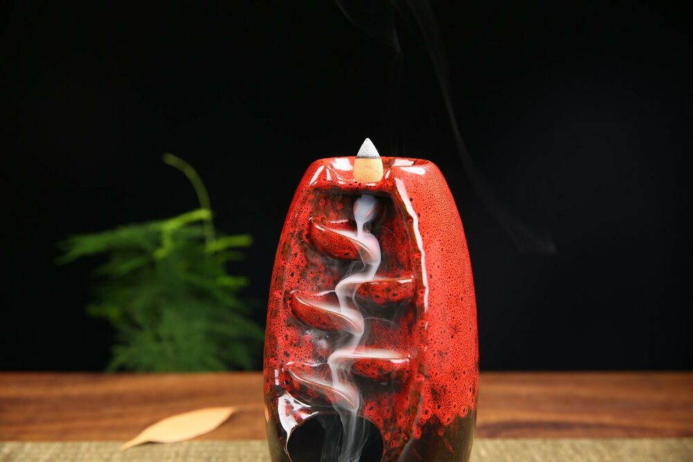 Waterfall incense burner, Backflow burner, Incense set