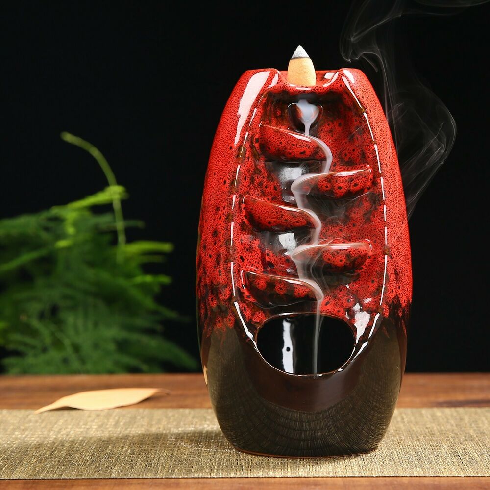 Waterfall incense burner, Backflow burner, Incense set