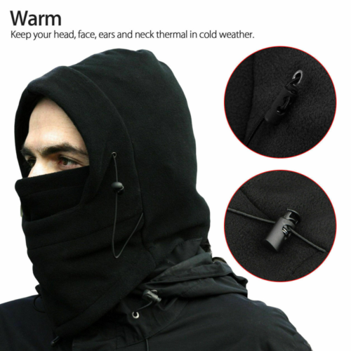 Windproof Fleece Neck Winter Warm Balaclava Ski Full Face Mask for Cold Weather