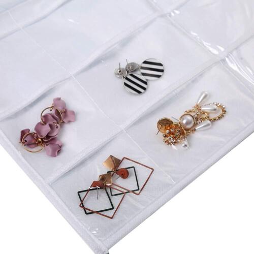 Jewelry Hanging Non-Woven Organizer Holder 32 Pockets 18 Hook & Loops