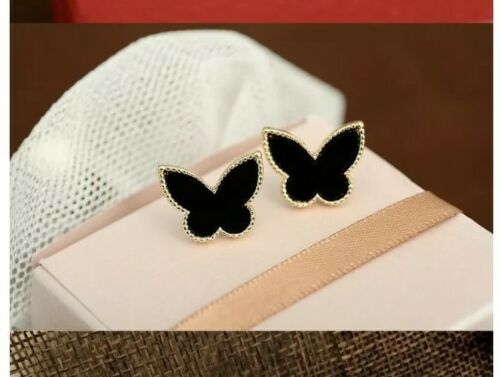 Fashion Earrings Jewelry Delicate Elegant Temperament Black Butterfly Cute