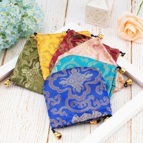 16~32 Silk Brocade Jewelry Pouch Bag Drawstring Coin Purse Gift Bag Value Set