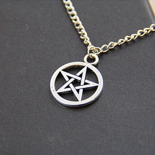 Pendant Necklace Pentagram Necklace Chain Necklace Jewelry Silver