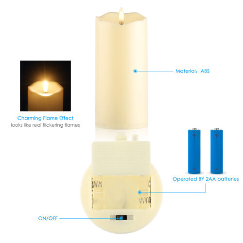 Candles Set Of 3 Flameless LED Candle Light with Timer Remote Pillar Lamp Decor